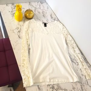 White long sleeve top